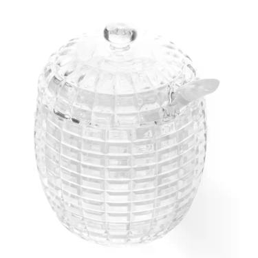 Imagem de Açucareiro Tress 210ml Cristal C/ Colher Lyor 11x8cm