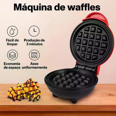 Imagem de Mini Waffle Elétrica Leve Prática E Fácil De Usar 110V - Relet, 110V