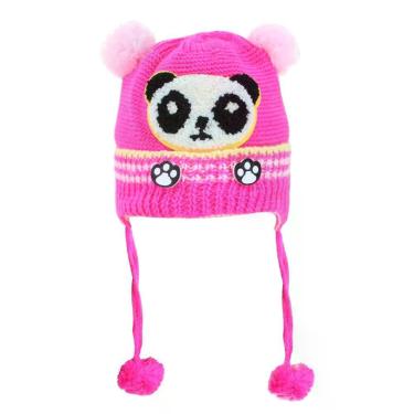 Imagem de Touca Gorro Infantil Rosa Forte Panda Tamanho único