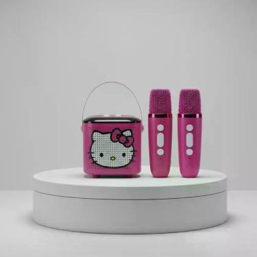 Imagem de Karaokê Hello Kitty 2 Microfones Caixa de Som Recarregável Bluetooth