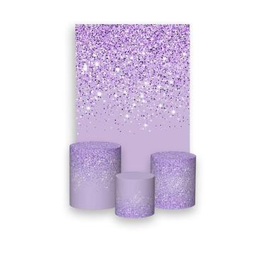 Imagem de Painel De Festa Vertical 1,50 x 2,20 + Trio De Capas Cilindro - Efeito