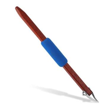 Imagem de Ferramentas Acabamento Cerâmica, 15,5cm Comprimento Aço Inoxidável Ferramentas Escultura Cerâmica com Cabo Madeira Raspador Afiado Argila Ideal para Torno Escultura Modelagem Manual