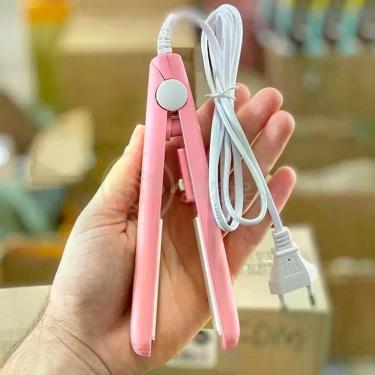 Imagem de Mini Chapinha Prancha 17Cm Bivolt 110|220V Profissional Rosa
