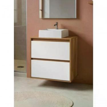 Imagem de Gabinete Para Banheiro Com Cuba 60cm Mdf Freijo Dubai - On Móveis