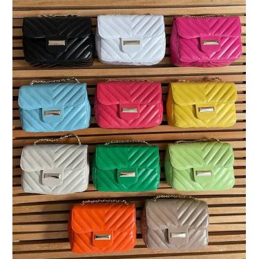 Imagem de Bolsa pequena mini feminina lateral ombro tiracolo alça corrente - MAN