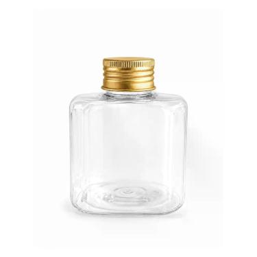 Imagem de 15 Frascos Pet Cubo 200ml com Tampa Alumínio para Refil - - Embaleve, 