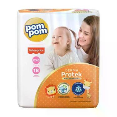 Imagem de Fralda Pompom Derma Protek Tam XXG- ATACADO BARATO - 18 Unidades/Tiras