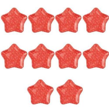 Imagem de Kit Decoração De Natal Bandeja Estrela 10 Peças 27X24.5CM - Wincy Nata