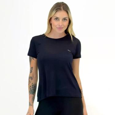 Imagem de Camiseta Lupo Dry Crepe Manga Curta Feminina, Preto, G