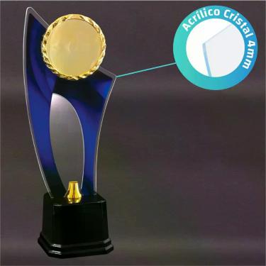Imagem de Troféu acrilico para personalização azul - IND VITORIA