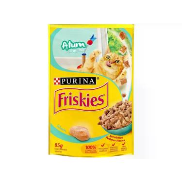 Imagem de Ração Úmida para Gato Adulto Sachê - Friskies Atum ao Molho 85g, Atum 