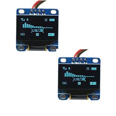 Imagem de DIYmall Módulo OLED azul de 0,96 polegadas I2C IIC Serial 128x64 LCD LED Display para Arduino Micro:bit 51 MSP420 STIM32 SCR (pacote com 2 peças)