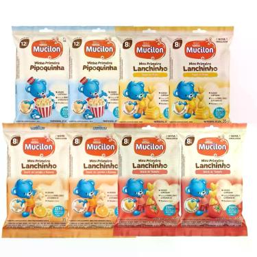 Imagem de Kit Snack Meu Primeiro Lanchinho Sabores Sortidos Mucilon - 8 Unidades