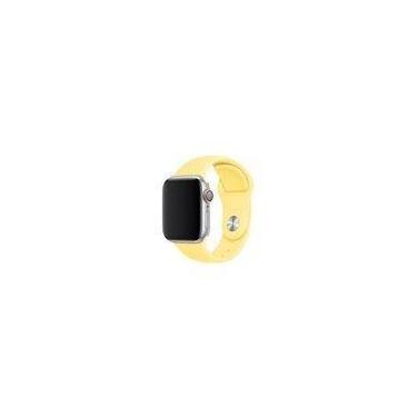 Imagem de Pulseira Silicone para Apple Watch 44mm e 42mm - Amarelo - Tamanho m/l