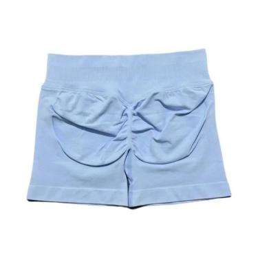 Imagem de Shorts De Yoga E Corrida Femininos De Cintura Alta Sem Costura, Elásti