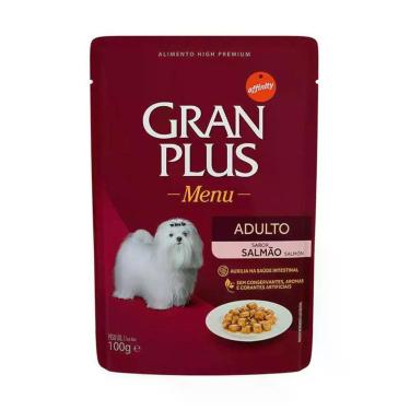 Imagem de Gran Plus Sachê Menu Para Cães Adultos Sabor Salmão 100g