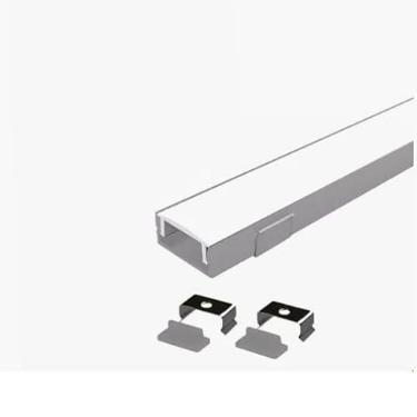 Imagem de Perfil De Led Slim Sobrepor 17mm Canaleta Para Fita De Led - Branco