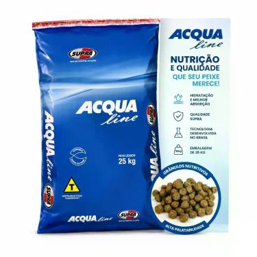 Imagem de Ração Supra Anzol de Ouro 28% 12mm 25kg Alimento Extrusado para Peixes