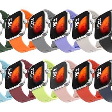 Imagem de Z.DuDuZAZA 12 pulseiras para smartwatch Redmi Watch 5 para mulheres e homens, pulseiras de substituição correas de silicone macio compatíveis com Xiaomi Redmi Watch 6/5/4, acessório de pulseira