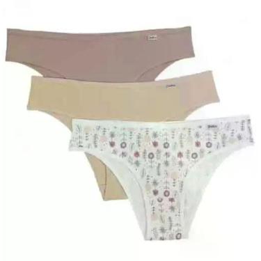 Imagem de Kit com 3 Calcinhas Confortáveis de Algodão com Elastano DelRio 51364,