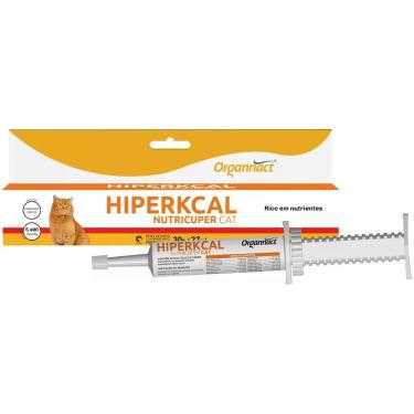 Imagem de Suplemento Organnact Hiperkcal Nutri Cat para Gatos 30g, 27ml