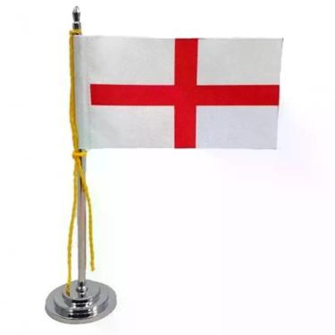 Imagem de Mini Bandeira De Mesa Da Inglaterra 15 Cm Poliéster