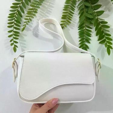 Imagem de Bolsa Feminina Ombro Baguete Transversal Casual Fashion Trend, Branco