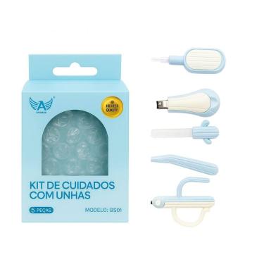 Imagem de Kit Higiene para Bebês Estojo Azul 5 Peças - Nilo-imports