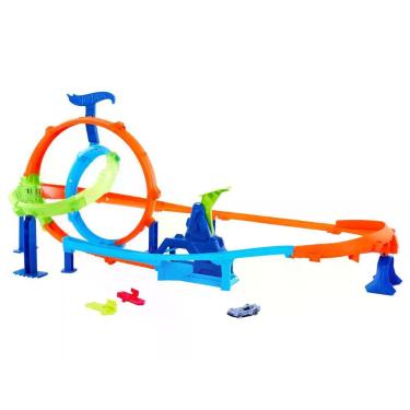 Imagem de Kit Pista Hot Wheels Action Lança e Bate Mattel