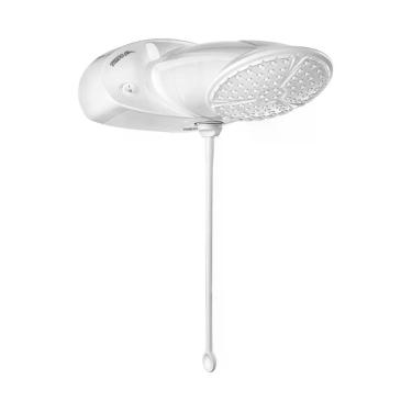 Imagem de Chuveiro Elétrico Top Jet Turbo Eletrônico 7500W de Parede com Pressurizador Integrado Branco Lorenzetti 220V
