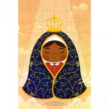 Imagem de Quebra-cabeças Infantil Nossa Rainha Senhora Aparecida de 60 Peças Que Estimula Memória e Concentração, Atividade
