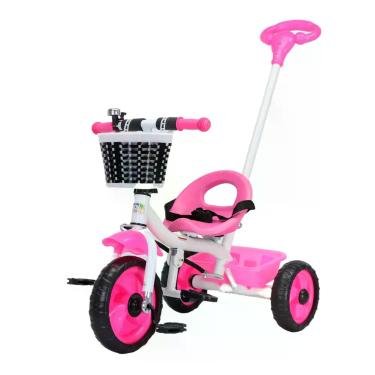 Imagem de Triciclo Infantil Passeio Com Empurrador 3 Rodas - Baby Style, Rosa, 2