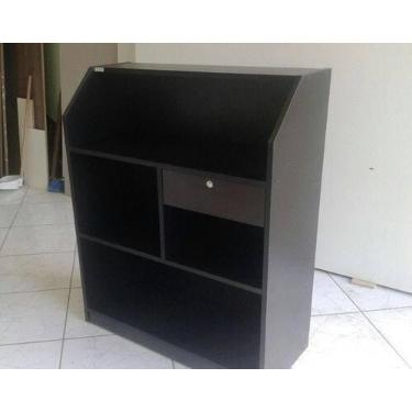Imagem de Balcão Caixa Para Loja Em Mdf Preto - INFINITILUX MOVEIS, Preto