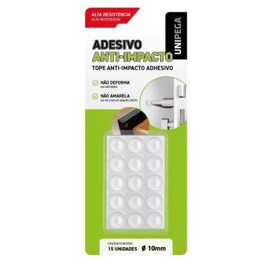 Imagem de Adesivo Anti Impacto 10mm UniPega Cartela 15 Unidades
