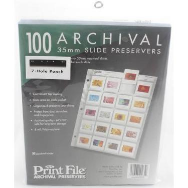 Imagem de Porta Negativo Print File2X2 20B 20 Slides 100 Folhas - Printfile