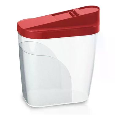 Imagem de Farinheiro e Açucareiro Pote Multiuso 1 Litro Preto / Vermelho - Uninj