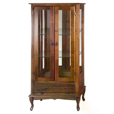 Imagem de Cristaleira Vitrine Espelhada Antique Média Imbuia Verniz