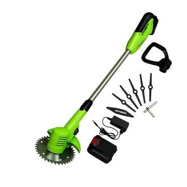 Imagem de Aparador de Grama Elétrico 1800W, Motor Potente, Corte 29cm, Fio de Nylon 1.8mm, 11200 RPM, Verde, com Bateria e Carregador