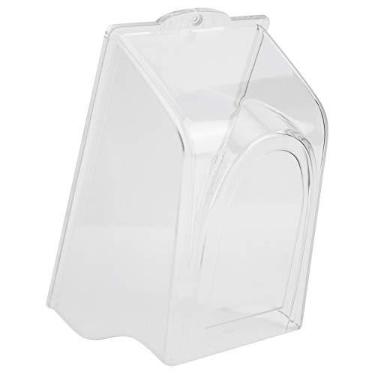 Imagem de Capa de chuva de plástico Tipo universal Campainha Transparente Bloqueio de impressão digital Concha à prova d'água para controle de acesso à porta Acessório à prova de chuva