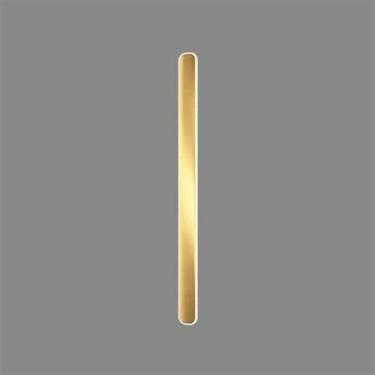 Imagem de Luminária de teto linear embutida dourada moderna, arandelas de parede LED pretas, dimerização interna, luminárias de corredor, barra longa branca, luminária de teto linear para quarto, sala