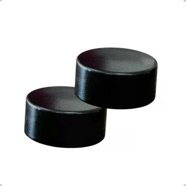 Imagem de Kit Ponteira Tampa 28mm Alumínio Varão Cortina Simples Suiço Tampão 2 