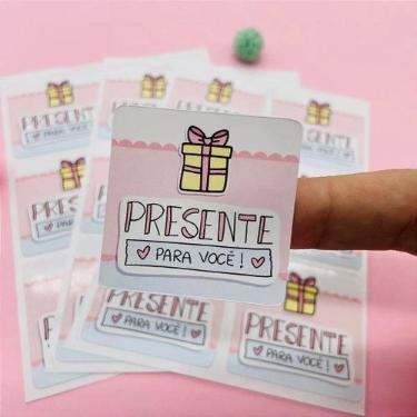 Imagem de 90 Adesivos Para Embalagem Presente Para Você - Bellarte