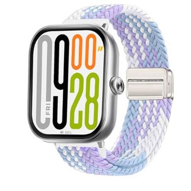 Imagem de NOUKAJU Pulseira para Xiaomi Redmi Watch 5, pulseiras trançadas respiráveis, pulseira de substituição, pulseira ajustável, pulseira trançada de nylon para Redmi Watch 5 (violeta)