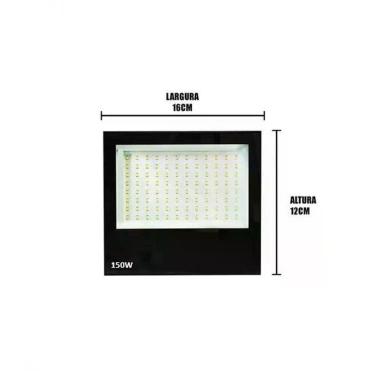 Imagem de Refletor Led 150w Branco Frio Holofote Luz Fria Bivolt