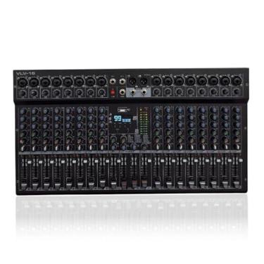 Imagem de Mesa De Som 16 Canais Voik VLV-16 Metal USB Bluetooth 99 Efeitos Interface de Áudio Live Streaming 48v Phantom Power Botão PFL Processamento Digital Bivolt 110v/220v