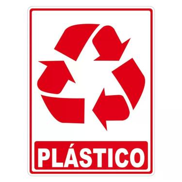 Imagem de Adesivo Lixo Reciclavel Plástico 20cm X 15cm Nome Do Desenho Plástico