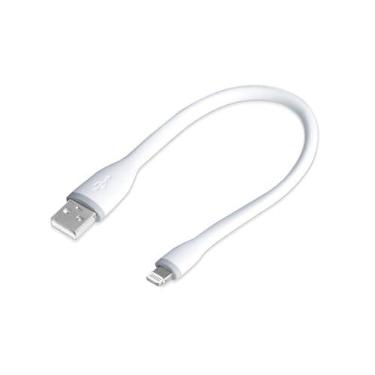 Imagem de Cabo Lightning Gofanco Flexível e Durável de Silicone Apple MFi Certificado de Carregamento e Sincronização para iDevices, 35cm, Branco