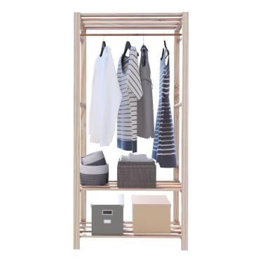 Imagem de    Arara De Roupas Madeira Pinus Design Rustico  - Technox