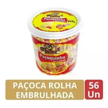 Imagem de Paçoca Rolha com 50un Clamel Pote 750g