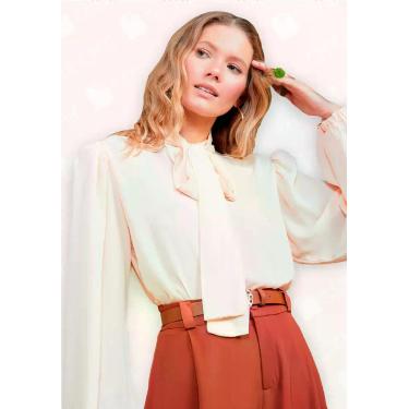 Imagem de Blusa Gola Faixa - Moda Casual Chic , 42